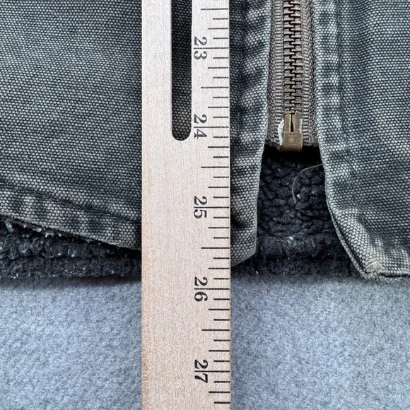 Vintage Carhartt Sherpa Lined Vest Mens XL Moss Green Canvas Workwear USA Made - Picture 9 of 13